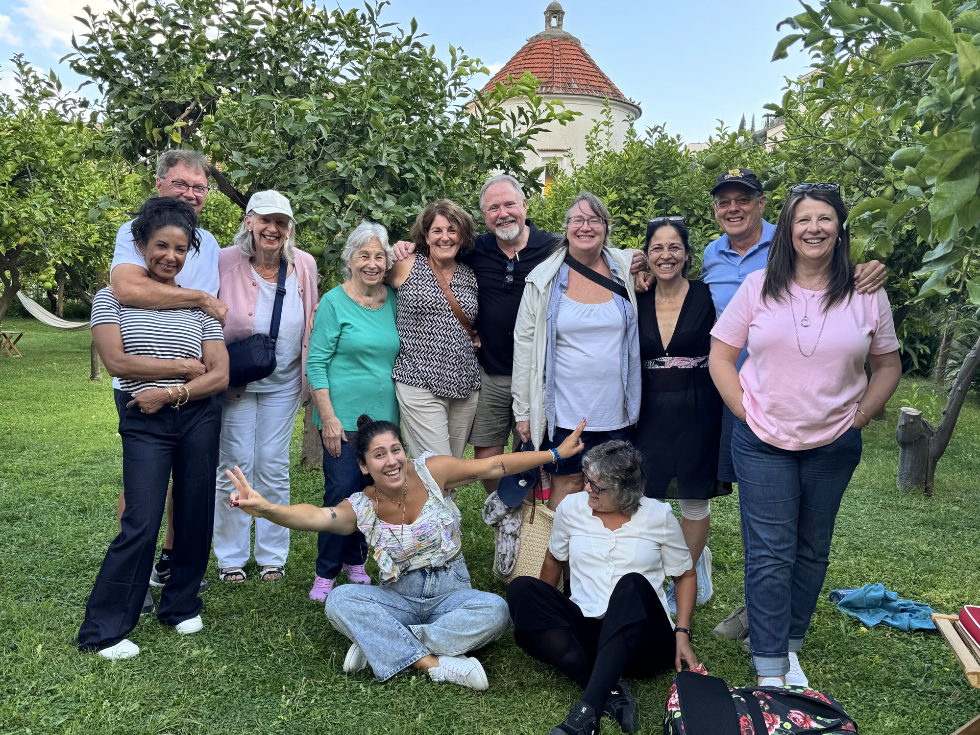A Reorient gathering in a lemon grove in Ravello, Italy
